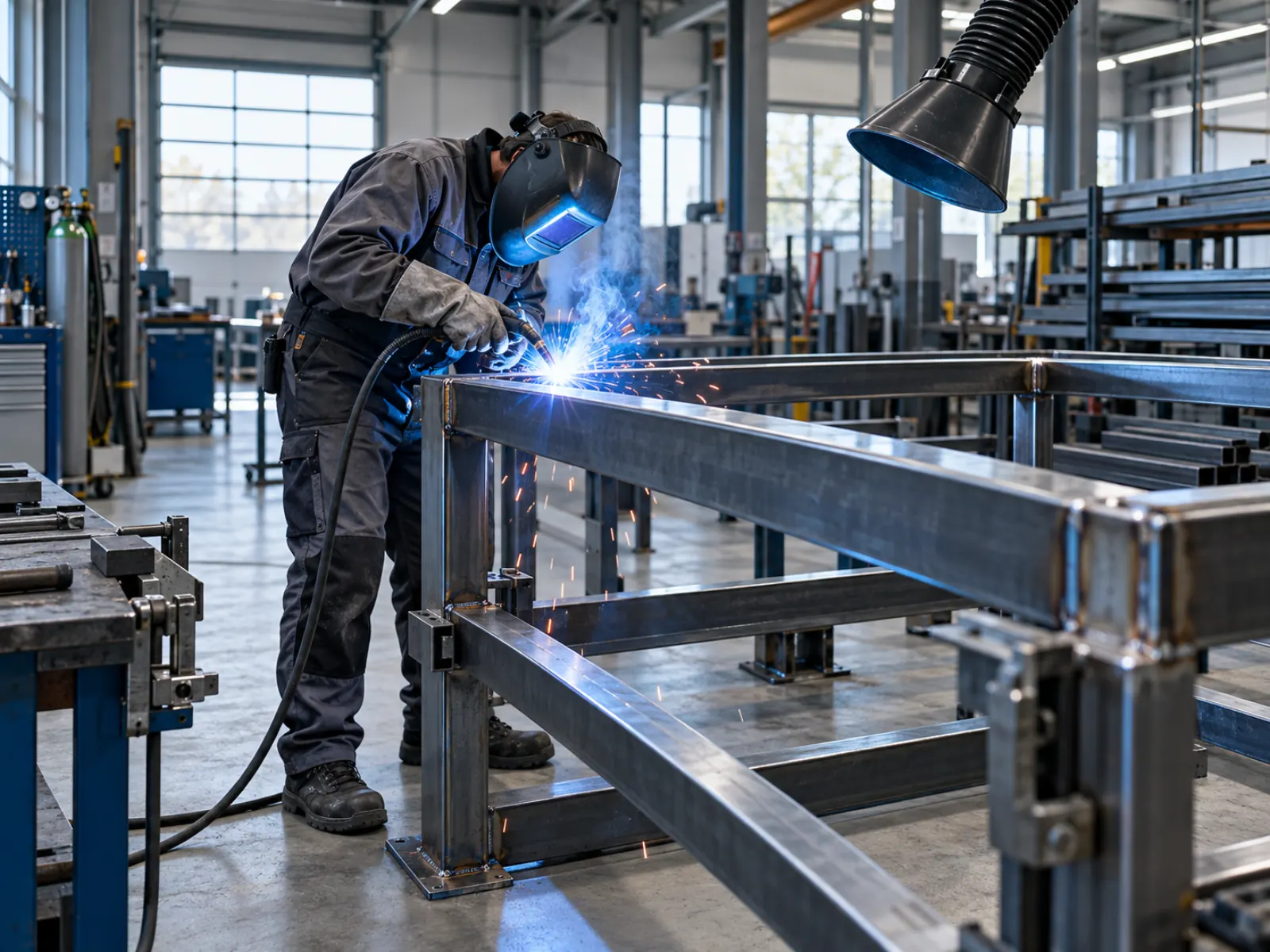 Gefertigte Metall-Einhausung in der Werkstatt